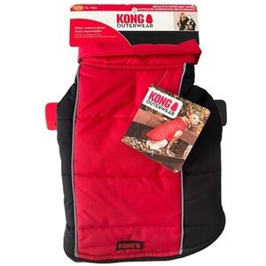 Kong Outerwear Reflective Puffer Quilt Dog Jacket Water Resistant XS 12-14” pets